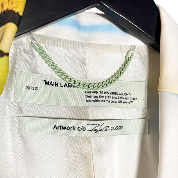 Off-White SS20 Runway Futura Tomboy Spray Oversized Blazer Jacket - Picture 7 of 13